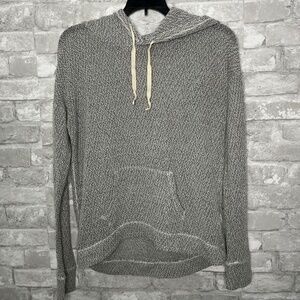 Hollister Hooded Marled Knit Sweater – Small (Light Heather Gray)